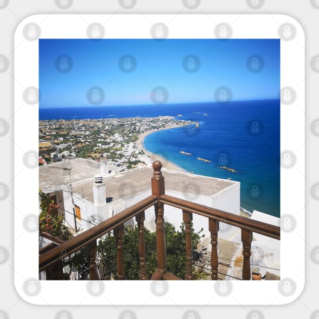 Balcony view of the Aegean Sea Sticker by GRKiT